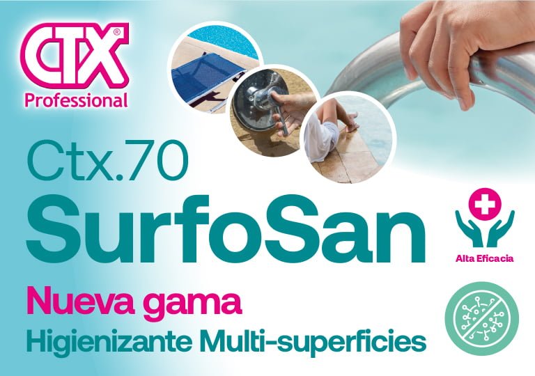 SurfoSan Ctx.70, un potente higienizante para el entorno de tu piscina